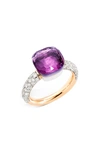 POMELLATO NUDO CLASSIC AMETHYST & DIAMOND RING,PAC0040O6WHRDB0OI