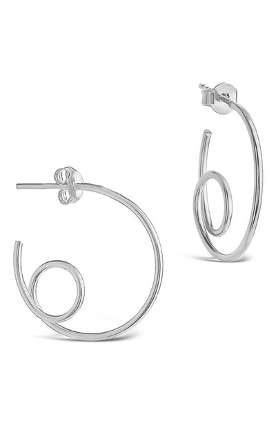 Sterling Forever Loop Hoop Earrings In Silver