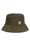 Moncler Logo Patch Bucket Hat In 034 Natural