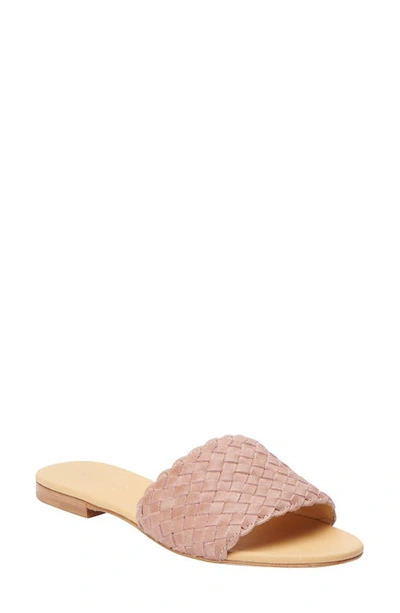 Nisolo Isla Woven Slide Sandal In Pink