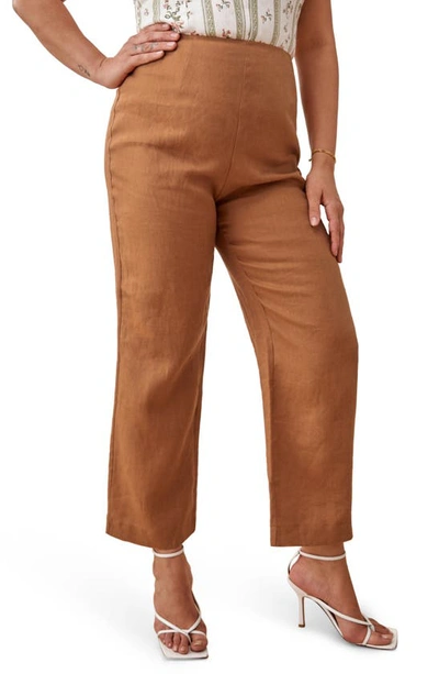 REFORMATION JUSTIN STRAIGHT LEG LINEN PANTS 1308231BYX