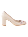 Sarah Chofakian Chunky Heel Pumps In White
