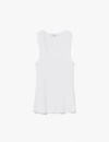 A-LINE RIBBED TANK TOP WITH SQUARE NECKLINE