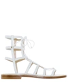 Stuart Weitzman Kora 10mm Gladiator Sandals In White