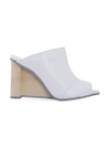 Studio Chofakian Wedge Mules - White In White