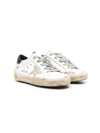 Golden Goose May Leather And Glitter Upper Suede Star Glitter Heel Include Stesso Codice Gyf In White