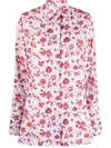 Patou Floral-print Long-sleeved Shirt In White