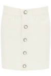 ALESSANDRA RICH ALESSANDRA RICH DRILL MINI SKIRT WITH BUTTONS