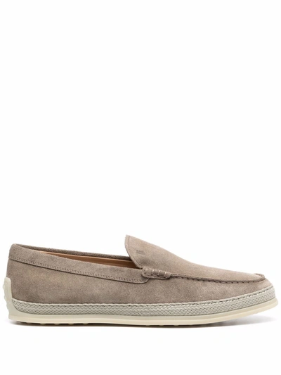 Tod's Round-toe Slip-on Loafers In Neutrals