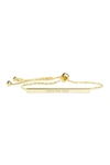 Sterling Forever 14k Gold Plated Inspirational Bar Slider Bracelet In Gold
