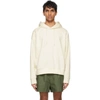 Jil Sander Green Water Hoodie With Contrasting Drawstring In Beige