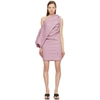 Attico Asymmetric Cotton Jersey Mini Dress In 188 Orchid