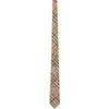 BURBERRY BURBERRY 驼色 CLASSIC-CUT 格纹真丝领带