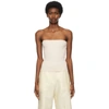 ARCH THE OFF-WHITE RIBBED TUBE TOP