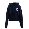 Off-white Off White Cropped Gradient Arrows Hoodie In Black - Multicolor