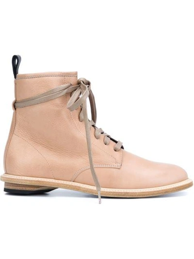 Valas Lace Up Ankle Boots In Neutrals