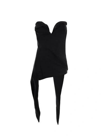 Ambush Ruffle-detail Sleeveless Top In Black