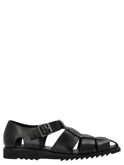 Paraboot Pacific Buckle Sandals In Black