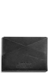 Shinola Utility Usa Heritage Leather Card Case In Black