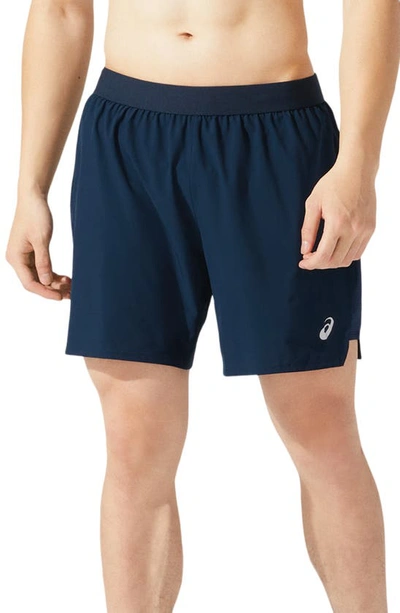 Asicsr Asics Road 2-in-1 Shorts In French Blue