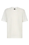 Fendi Flocked Ff Logo Cotton Graphic Tee In White