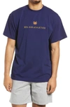 Bel-air Athletics Logo Embroidery Cotton T-shirt In Blue