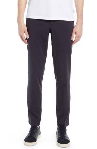 Ted Baker John Flat Front Jersey Trousers In Navy