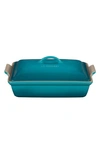 LE CREUSET 4 QUART COVERED RECTANGULAR STONEWARE CASSEROLE,PG07053A-3317