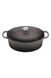 Le Creuset Signature 6.75-quart Oval Enamel Cast Iron French/dutch Oven With Lid In Oyster