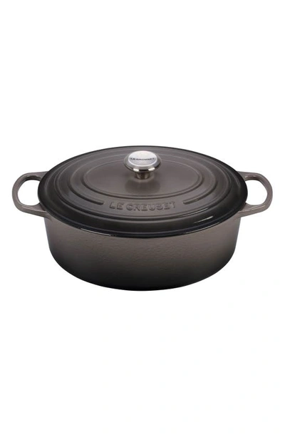 Le Creuset Signature 6.75-quart Oval Enamel Cast Iron French/dutch Oven With Lid In Oyster