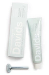 Davids Natural Toothpaste Premium Natural Toothpaste & Metal Key In Peppermint