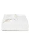 Vera Wang Waffle Weave Cotton Blanket In White