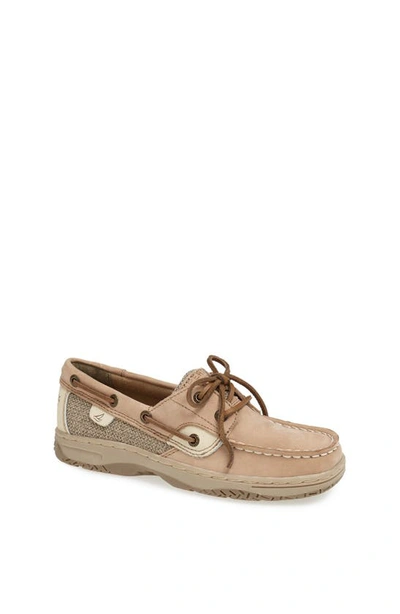 Sperry Kids 'bluefish' Boat Shoe In Linen