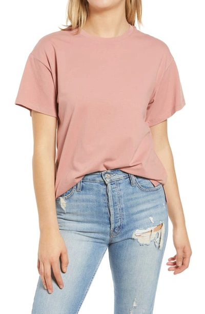 Afrm Bacio Oversize Tunic T-shirt In Ash Rose