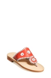 Jack Rogers Kids' Jack Flip Flop In Fire Red/ White