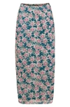 Afrm Felix Print Skirt In Blush Bouquet
