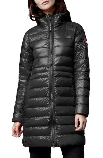 Canada Goose Cypress Hooded Quilted Shell Down Jacket In Black