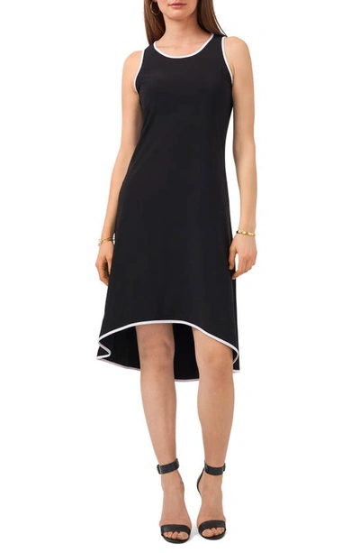 Chaus High/low Matte Jersey Dress In Black