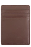 Royce New York Magnetic Money Clip Card Case In Brown