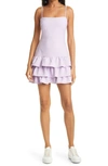 Likely Amica Tiered Ruffle Hem Minidress In Orchid Bloom