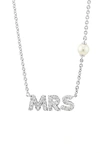 Nadri Mrs Pavé Pendant Necklace In Rhodium