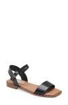 Steve Madden Treated Sandal In Black Leather