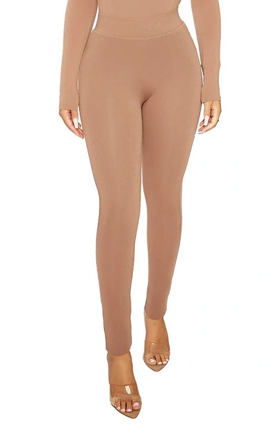 Naked Wardrobe The Nw Wide Waistband Leggings In Coco