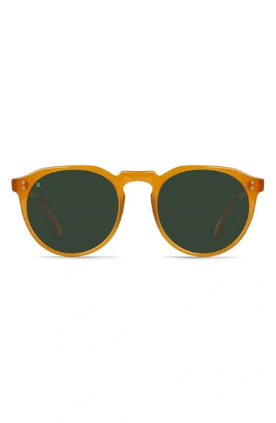 Raen Remmy 49mm Tinted Round Sunglasses In Green