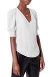 Joie Karamele V-neck Silk Blouse In White