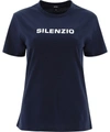 Aspesi Silenzio Print T-shirt In Blue