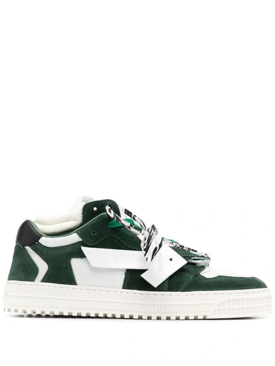 Off-white White & Green Floating Arrow Sneakers