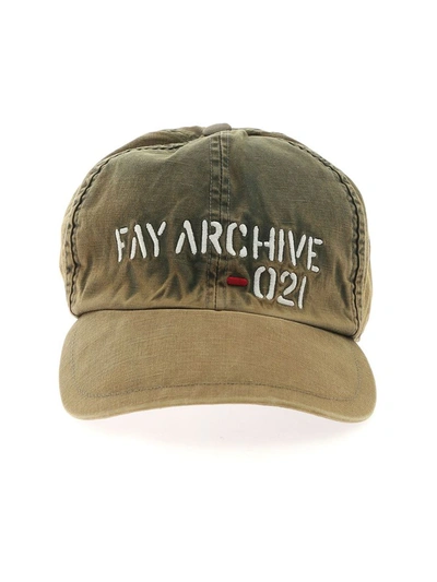 Fay Logo Embroidery Cap In Green