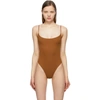 Skims Brown Fits Everybody Cami Bodysuit In Copper