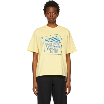 Opening Ceremony Warped Logo-print Short-sleeve T-shirt In Yellow